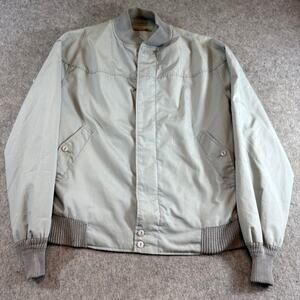 VINTAGE 70s Catalina La Paz Bomber Jacket Mens Gray Full Zip USA 60s Size 42